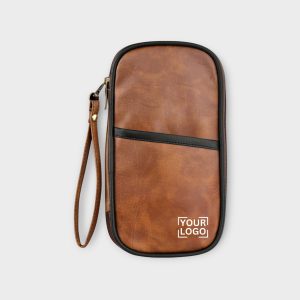 Tan & Black Faux Leather Family Passport Organizer OG01