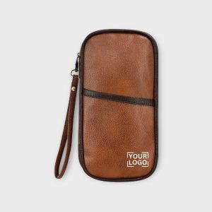 Tan & Brown Faux Leather Family Passport Organizer OG02