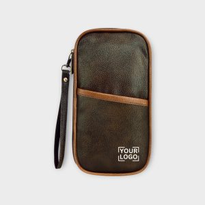 Brown & Tan Faux Leather Family Passport Organizer OG03