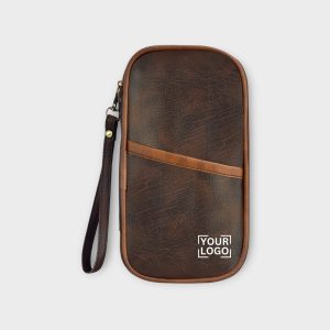Brown & Tan Faux Leather Family Passport Organizer OG05