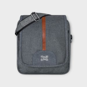 Grey Casual Linen Textured Cross Body Sling Bag SL07