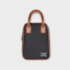 Black PVC Coated Matty Insulated Tiffin Bag TB05