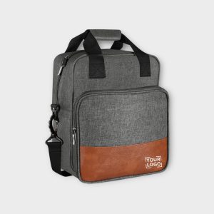 Grey Linen Textured Insulated Tiffin Bag TB14