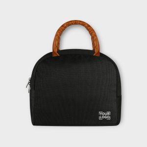 Black PVC Coated Matty Insulated Tiffin bag/Lunch Bag For Men & Women TB22