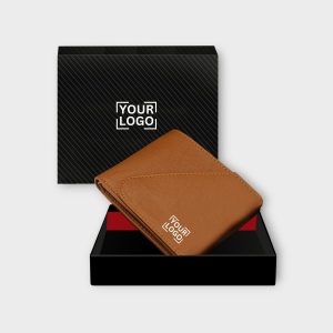 Tan Designer Tri-Fold Faux Leather 5 ATM Card Slots Wallet For Men WL01