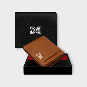 Tan Removable Card Holder Bi-Fold Faux Leather 7 ATM Card Slots Wallet For Men WL03