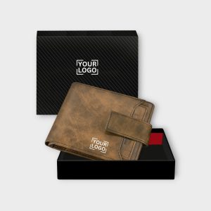 Brown Removable Card Holder Bi-Fold Faux Leather 7 ATM Card Slots Wallet For Men WL23