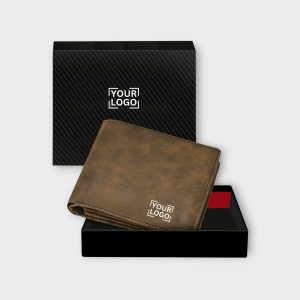 Brown Multiple Card Slots Bi-Fold Faux Leather 11 ATM Card Slots Wallet For Men WL25