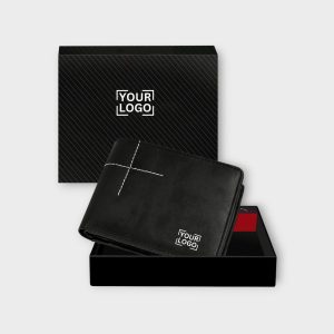 Black Edition Bi-Fold Faux Leather 3 ATM Card Slots Wallet For Men WL40