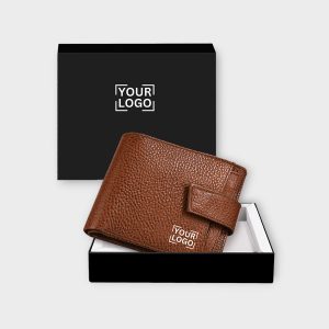 Brown Removable Card Holder Bi-Fold Genuine Leather 6 ATM Card Slots Wallet WL504