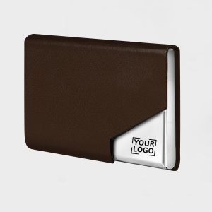 Brown Small Pocket Sized Metal ID, Credit-Debit Card Holder WL603