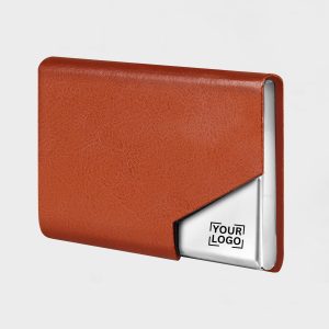 Tan Small Pocket Sized Metal ID, Credit-Debit Card Holder WL604