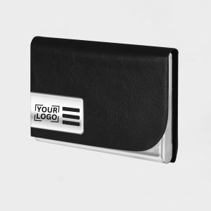 Black Small Pocket Sized Metal ID, Credit-Debit Card Holder WL605