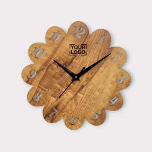 Floral Wooden Wall Clock - CK19
