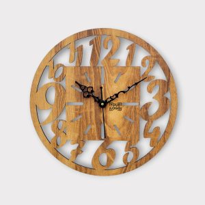Bold Number Wooden Wall Clock - CK18