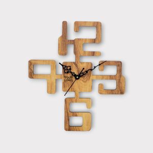 Designer Wooden Wall Clock with Creative Number Layout - CK13