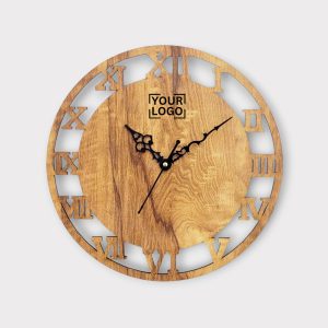 Vintage Style Wooden Wall Clock With Roman Number Cutouts - CK12