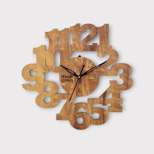 Modern Wooden Cutout Number Wall Clock - CK11
