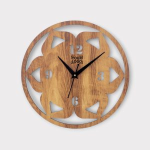 Designer Wooden Wall Clock with Flower Pattern - CK10