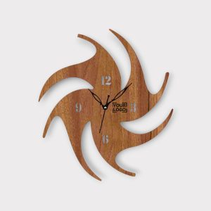 Modern Wooden Swirl Wall Clock - CK163-1