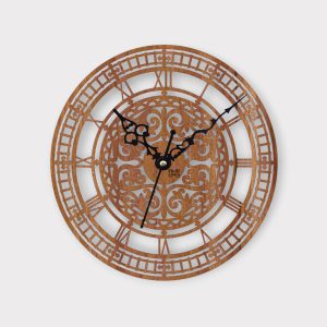 Vintage Wooden Roman Numeral Wall Clock - CK155-1