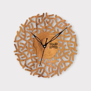 Designer Wooden Wall Clock With Lattice Pattern - CK140-1