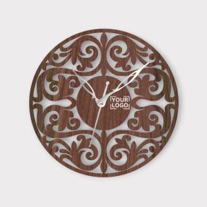 Ornate Wooden Wall Clock With Elegant Carved Design - CK126-1