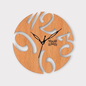 Round Wooden Number Clock - CK133-1