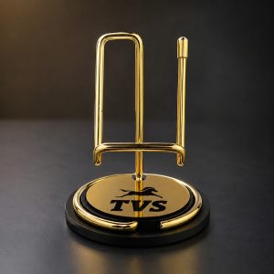 Elegant Gold Mobile Stand with Custom Branding - MS01