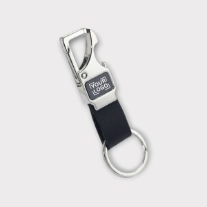 Premium Leather Keychain Bottle Opener with Customizable Panel - KC01-02