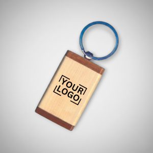 Customized Wooden Keychain with Metal Ring - KC-04