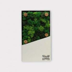 Elegant Moss Wall Display with Custom Logo - AW01