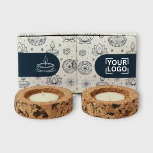Eco-Friendly Cork Tealight Candle Holder Set - CN01