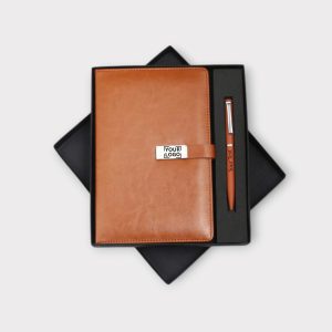 Premium Leatherette Notebook & Pen Gift Set - GS2-04