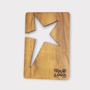 Elegant Star Shape Wooden Memento - MM10-12x8"