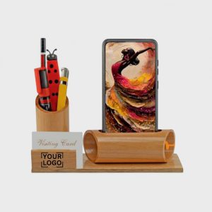 Personalized Bamboo Desk Organizer- PS01
