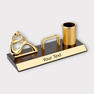 Personalized Wooden Desk Organizer with Pen and Card Holder - PS04
