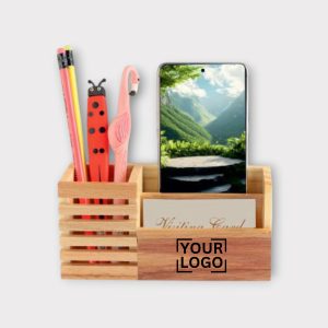 Personalized Wooden Desk Organizer with Pen Holder - PS07