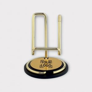 Elegant Gold Mobile Stand with Custom Branding - MS01