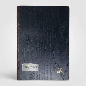 Elegant Hardcover Diary for Corporate Gifting - DI20-Black Wood NFC