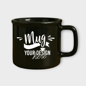 Modern Black Coffee Mug with Smooth Finish - MUG09-MILITARY-BLACK