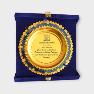 Gold-Plated Corporate Achievement Momento - MM28-11.5X11.5"