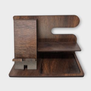 Natural Wood Finish Mobile Stand Organizer - MS05