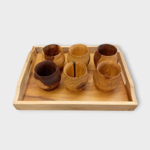 Classic Wooden Water Cup Set - WB15-90ml-Wood Cup (Set)