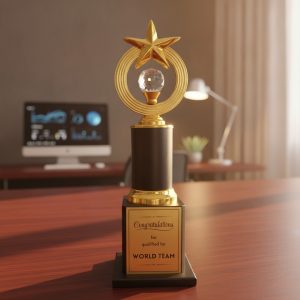 Golden Star Crest Trophy - AW60-12"