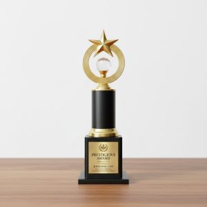 Golden Star Crest Trophy - AW60-12"